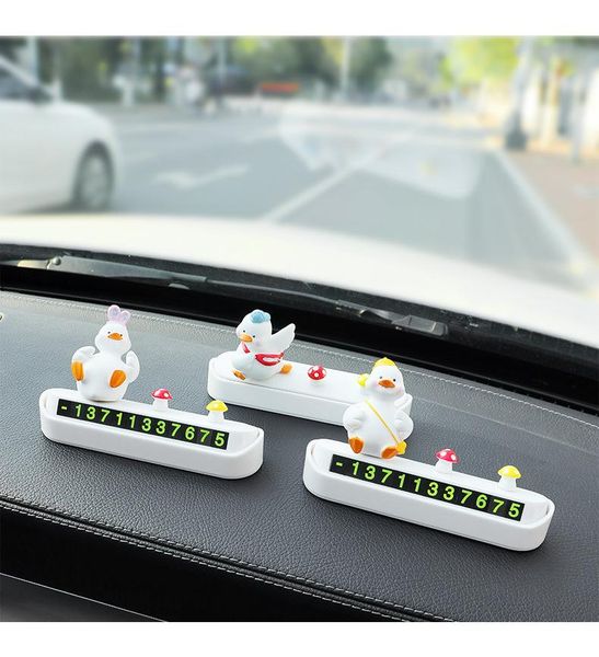 

cell phone mounts & holders cute parking card number one-click hide sweet cartoon telephone plate stand car accessories temporary