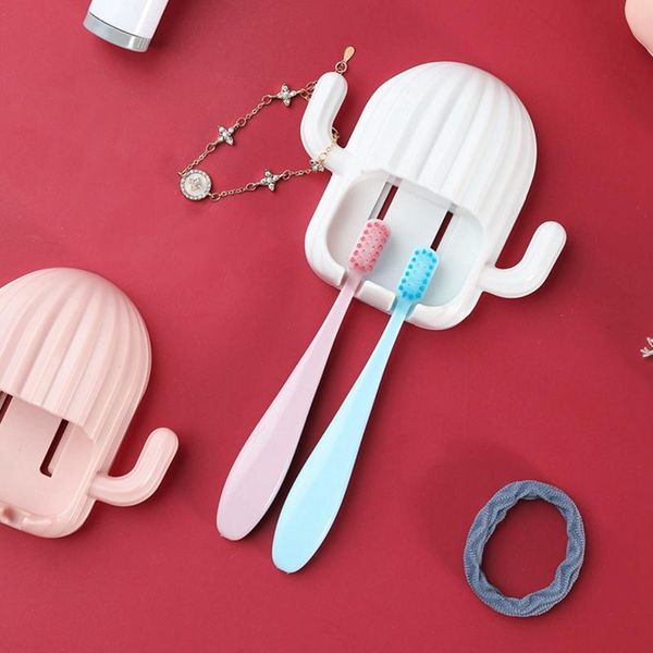 

toothbrush holders fun holder cute punch-multifunctional bathroom drain storage rack tools accessories