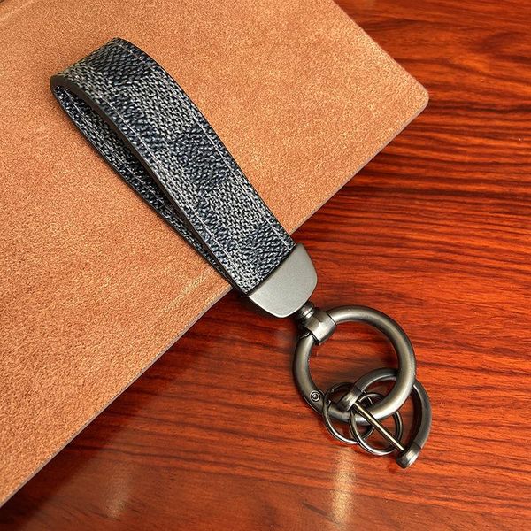 

keychains high-end fashion creative gifts metal car logo leather waist hanging keychain key ring business, Silver