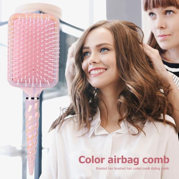 

hair styling scalp massage comb brush curl hairdressing combs for salon tools1, Silver