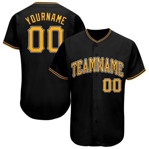 

custom black gold-white baseball jersey, Blue;black