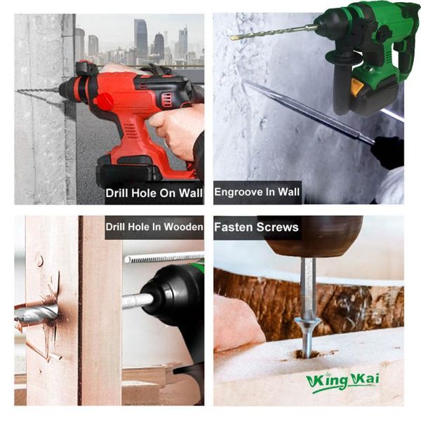 

professiona electric drills lithium-ion hammer drill with led light cordless set