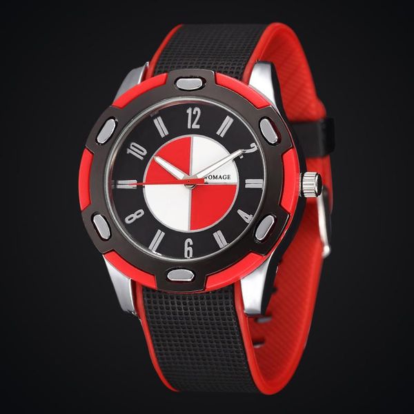 

wristwatches fashion sports women's watch men's silicone watches military casual quartz clock drop montre homme, Slivery;brown