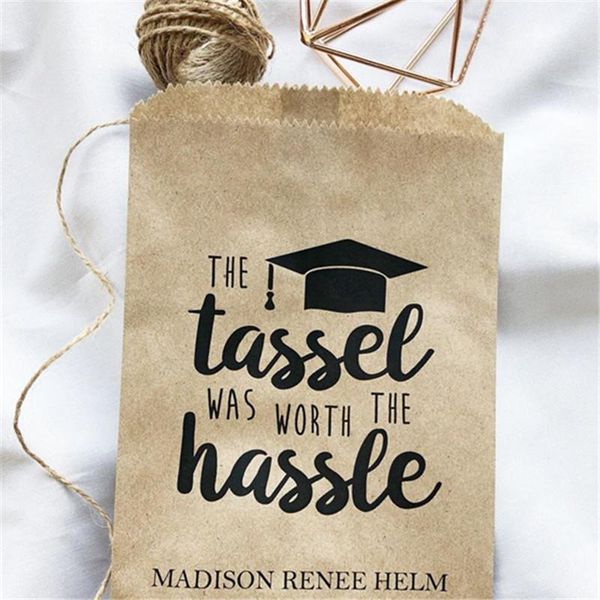 

gift wrap custom graduation favors, candy buffet bag, favor bags, cookie bar, treat personalized party,