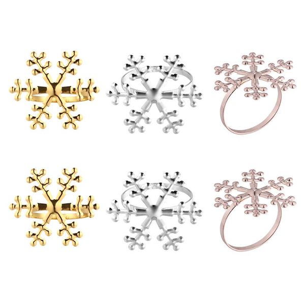 

napkin rings 6pcs christmas adorable snowflake table decorations