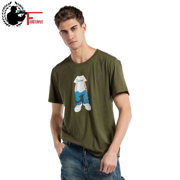 

fashion men t-shirt short sleeve cotton print cartoon style male round neck t shirt casual funny tshirt crewneck tee summer 210518, White;black