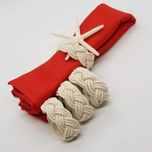 

napkin rings set of 4 sailor knot natural jute ring rope woven buckle