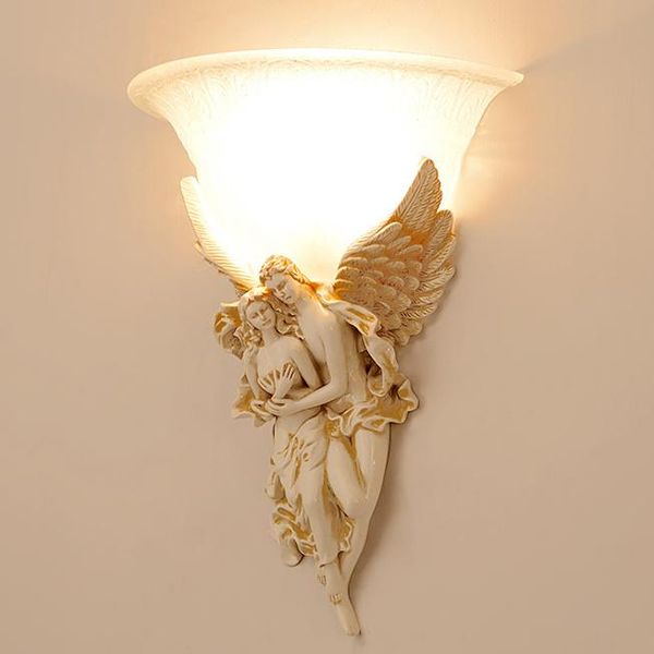 

wall lamp angel shaped resin elephant vintage european style lamps for living room