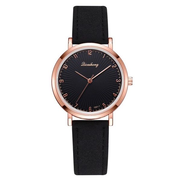 

wristwatches luxury watches women fashion casual black leather watch 2021 qualities ladies female quartz clock montre femme, Slivery;brown