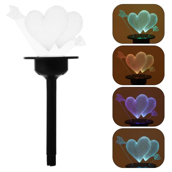 

lawn lamps 1pc outdoor decorative lamp heart shape solar waterproof light