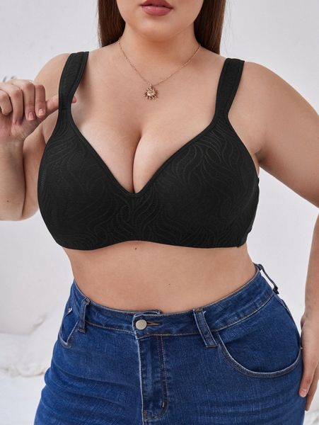 

plus underwire bra g1at#, Black;white