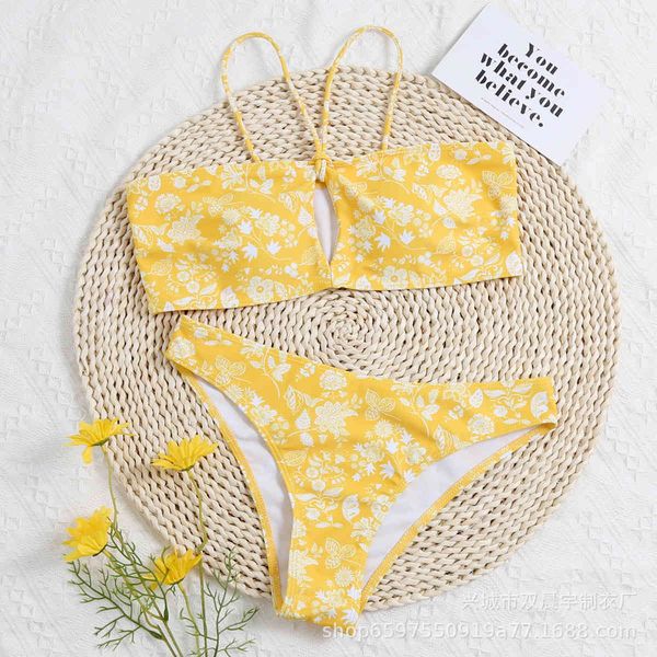 

avant-garde swimsuit for women 2021 women's bikini multicolor printed briefs, White;black