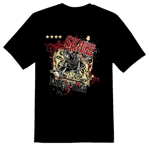 

urban skating 336 skate tyle reaper black or white tee, White;black