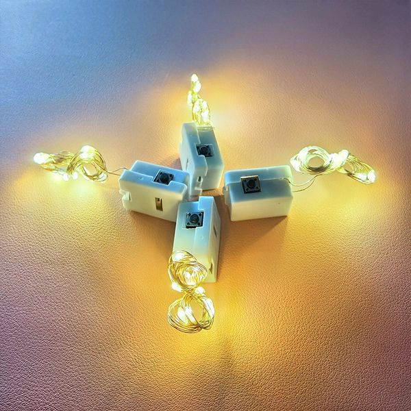 

100 pack led copper wire light string christmas gift box cake flower decoration warm white colored flashing light string