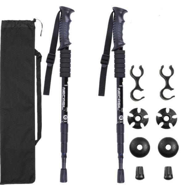 

2pcs/lot trekking poles hike walking stick nordic cane aluminum ski camp outdoor hiking crutches