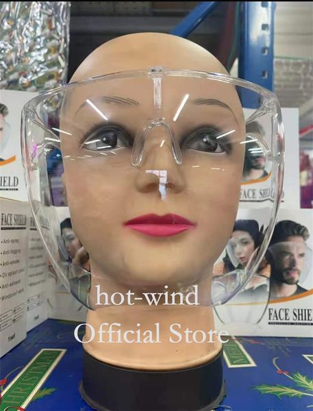

fast delivery clear radical alternative transparent shield and respirator pc anti-fog face shield anti-spray mask protective goggle glass 20