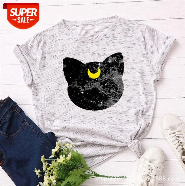 

women's loose round neck short-sleeved cotton t-shirt blouse t93 #yx9l, White