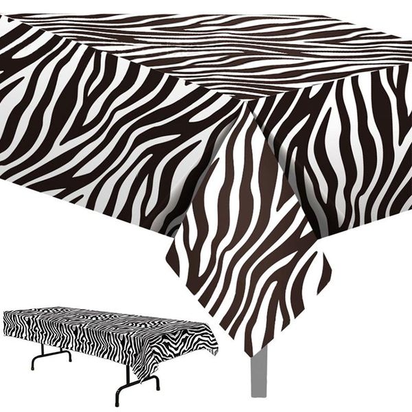 

disposable tablecloth zoo theme party deskdecoration special birthday zebra print and leopard home textiles table cloth