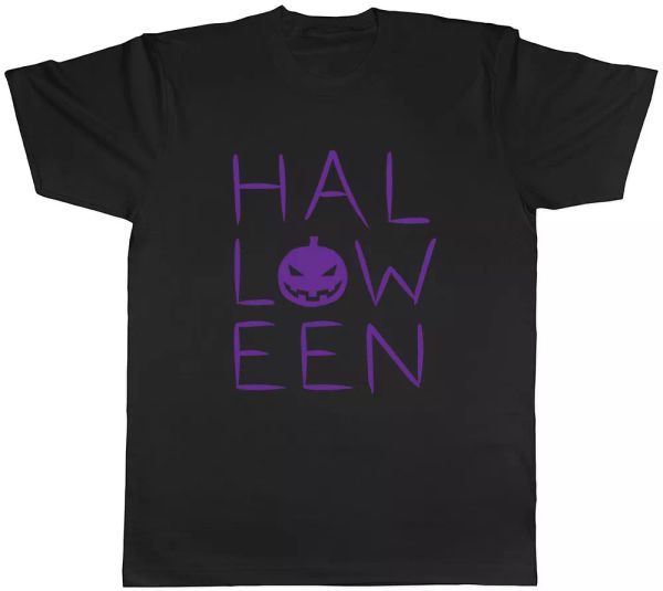 

spooky halloween purple mens womens ladies t shirt tee, White;black