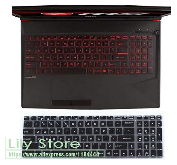 

keyboard covers for msi gt76 ge73 gl73 ge75 gp75 gl75 gf62 gv62 gf72 gl63 gf75 17.3 17 inch silicone cover skin