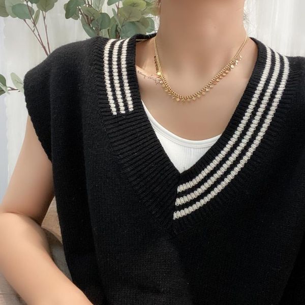 

chains fashion women lady elegant star pendant beach chocker chain necklace simple choker party dress necklaces jewelry gold, Silver