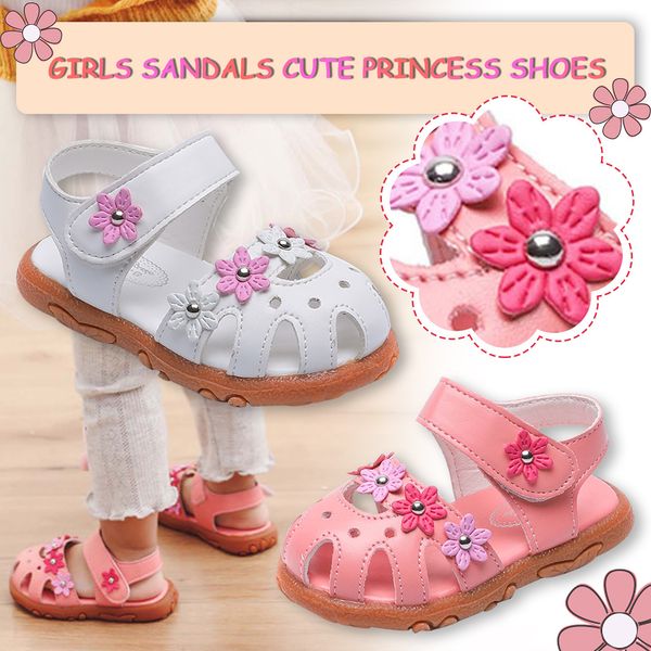 

kid shoes baby girl sandals 0-8t infant toddler baby kids girls flower single princess party shoes sandals sandales, Black;red