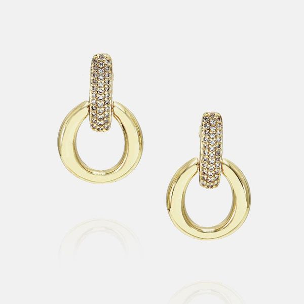 

dangle & chandelier arrival drop earrings 18k gold jewelry white cz, Silver