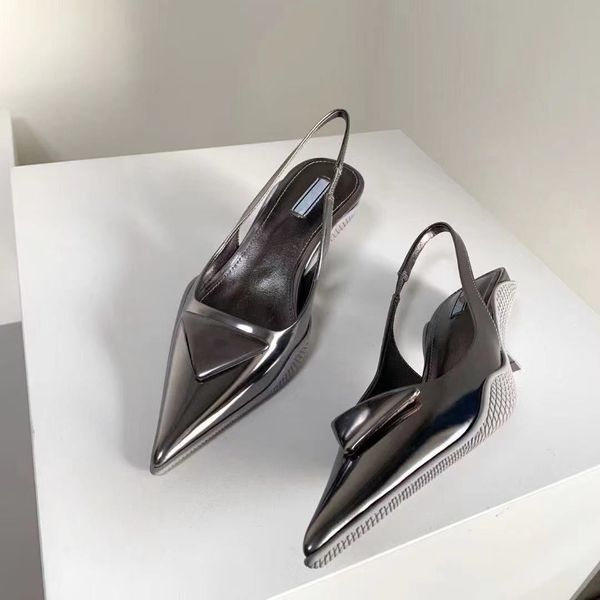 

2021 lettre bow noeud haut femmes piste toe bas pointu talon gladiaor sandales femme design chaussures mesh 35-40 kpuy001, Black