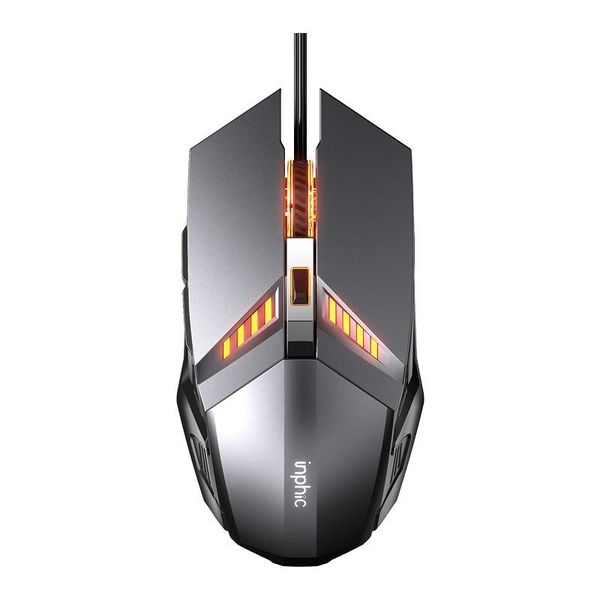 

mice gaming mouse adjustable wired optical computer usb cable silent e-sports game metal manipulator 4800dpi for lappc