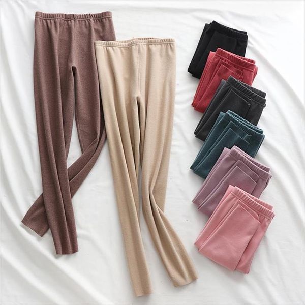 

spring autumn cotton seamless women legging high waist fashion fitness slim warm pants l435, Black