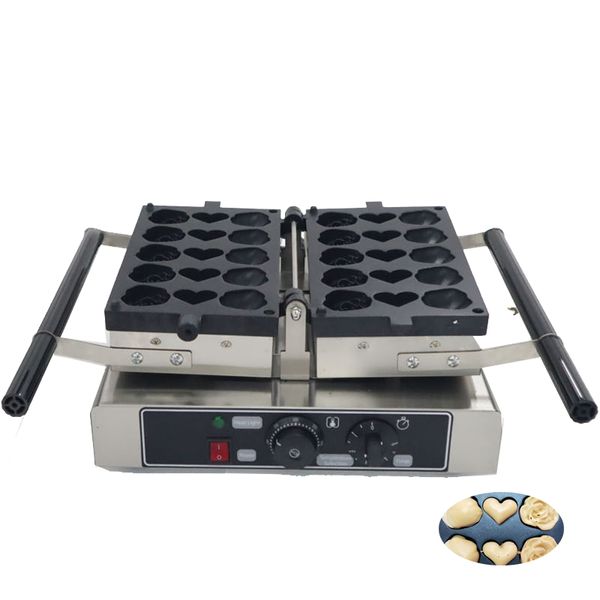 Beijameei Commercial Waffle Maker Machine Baker Elétrico coração flor em forma de waffle fazendo panela de ferro