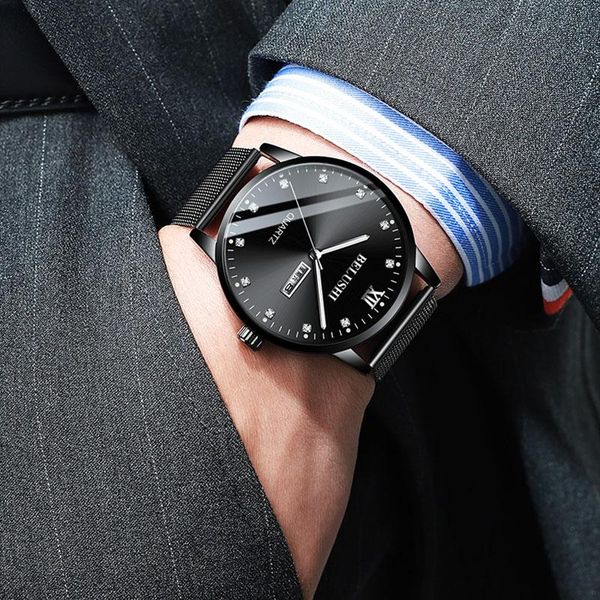 

wristwatches 2021 man business wrist watch men watches classic male clock quartz wristwatch relogio masculino, Slivery;brown