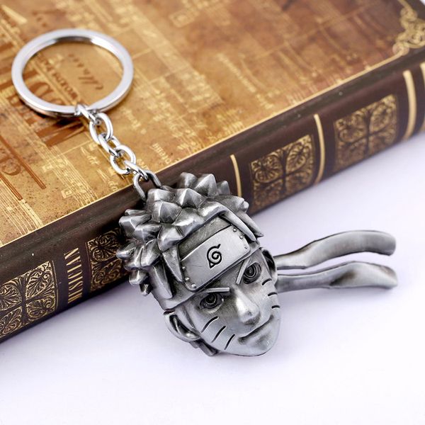 

anime figure mask keychain metal pendant keyrings trinket jewelry keyholder, Silver