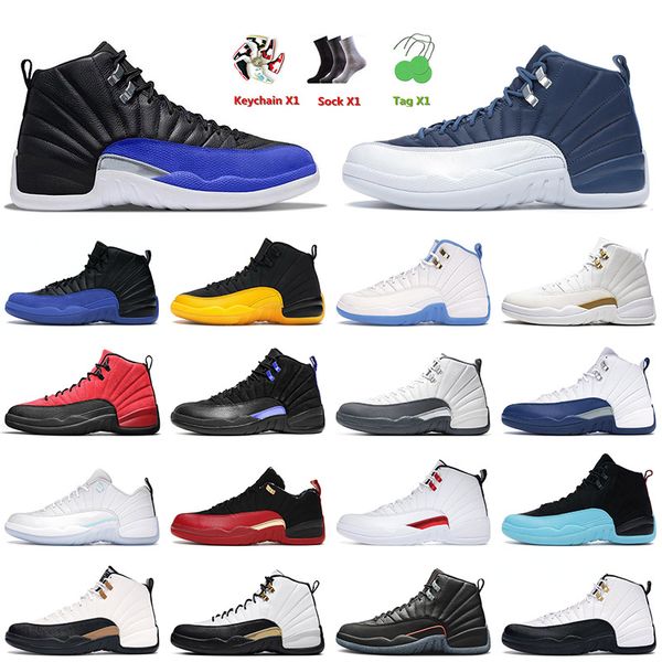 

2022 jumpman 12 12s xii basketball shoes indigo university blue ice cream bulls fiba game ball mens women sneakers trainers playoffs