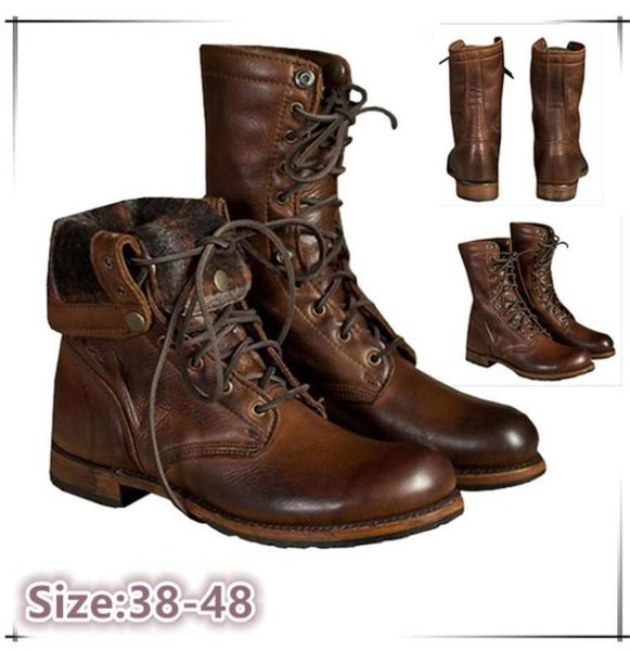 

boots low heel men's boot women's couple matching lace up front, Black