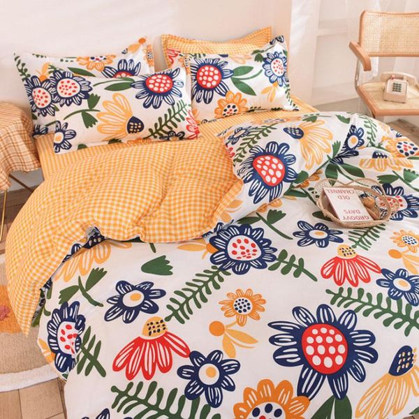 

bedding sets set home textile urban stylish simple duvet cover pillowcase bed sheet kid teen girl boy single twin  size 3/4pcs
