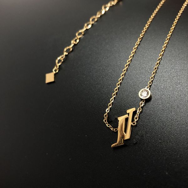 

fashion letter pendant necklaces titanium steel short chain necklace jewelry couple gift christmas, Silver
