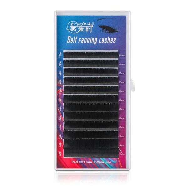 

false eyelashes easy fan volume lashes auto bloom individual eyelash extension faux mink thick natural camellia lash