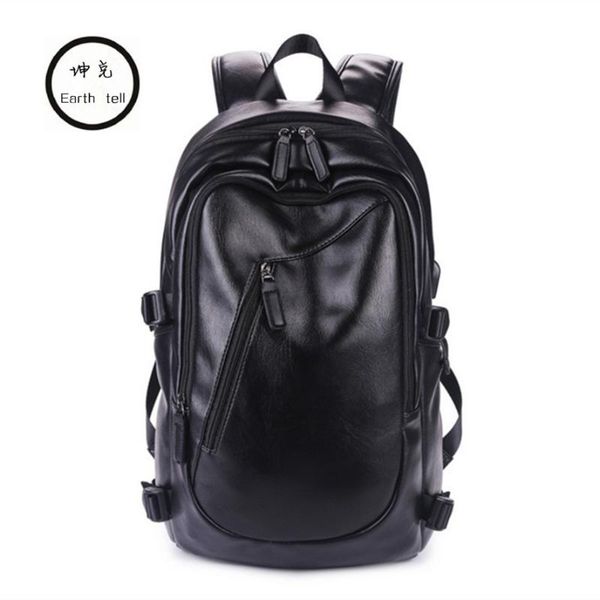 

fashion women business backpack laptravel backpacks men's preppy school bag pu leather casual waterproof mochila bags