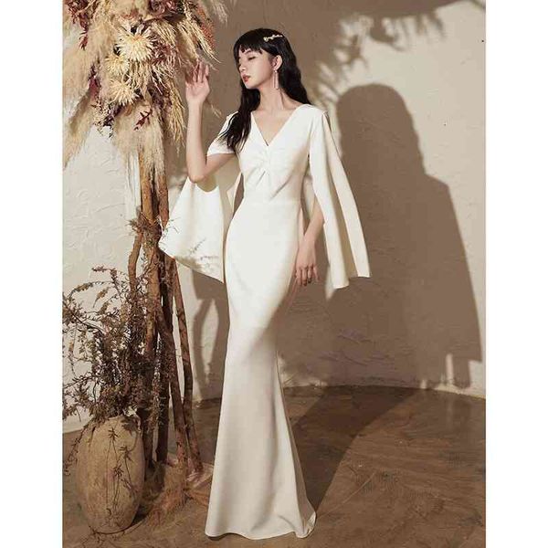 

casual dresses elegant women split long sleeve pure color white v-neck high waist party vestidos 8ojo, Black;gray