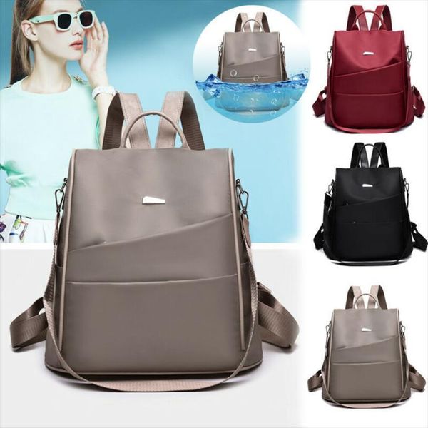 

women lady girls waterproof oxford cloth travel backpack anti theft shoulder bag