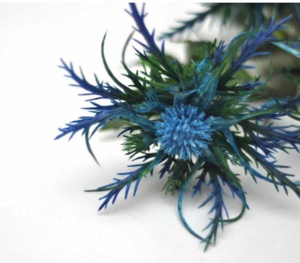 

artificial eryngiums blue eryngium wedding bouquet, centerpiece,home decor decorative flowers & wreaths