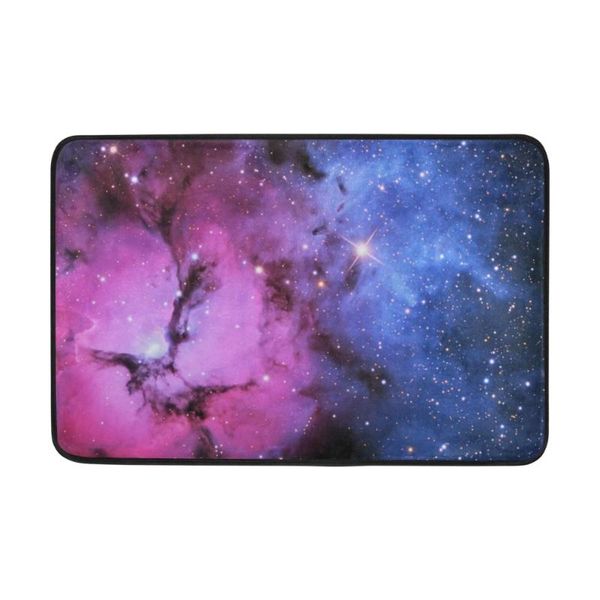 

bath mats purple and blue space scene bathroom mat welcome waterproof door cartoon cute totoro kitchen rugs bedroom carpets decorative