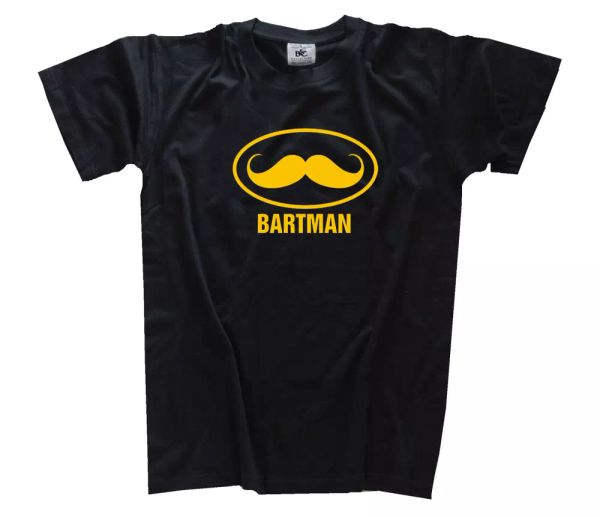 

bartman - moustache barbe comic chauve-souris t-shirt tailles s-xxxl, White;black
