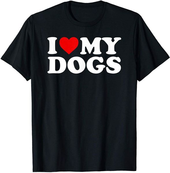 

i love my dogs t-shirt with heart t-shirt size m - 5xl, White;black