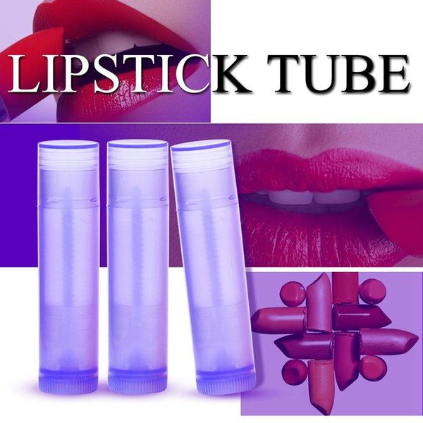 

storage bottles & jars 10pcs purple lipstick empty tube wax diy cosmetic packaging bottle 5g