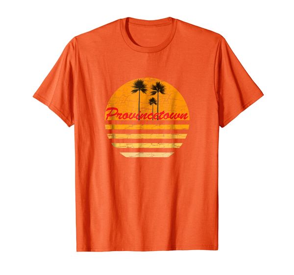 

provincetown, ma retro t-shirt 70s throwback surf tee, White;black