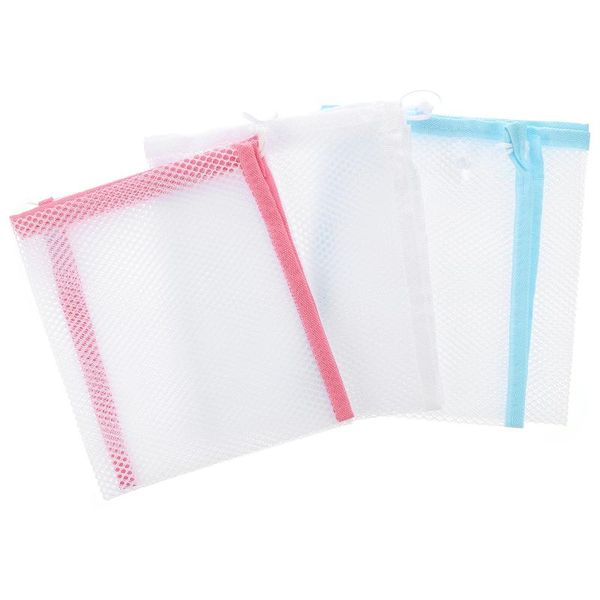 

storage bags 3pcs baby toys mesh bathroom hanging (assorted color)