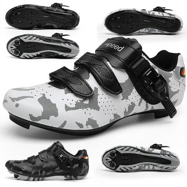 

latest bicycle shoes men's sports professional mountain road bike cycling footwear, Black