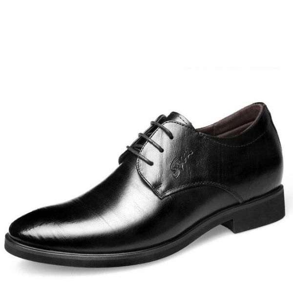

dress shoes 6 cm taller men heighten hidden heel mens wedding oxfords height increased shoe male increasing footwear, Black